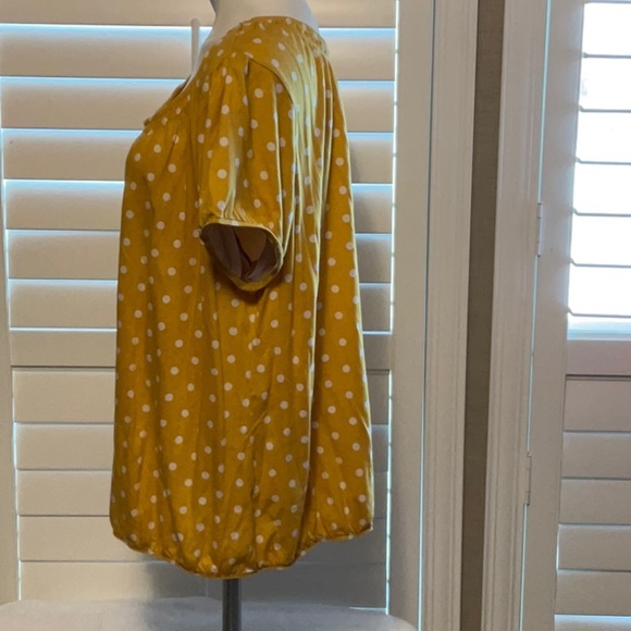 Cato Yellow Polka Dot Blouse - Picture 6 of 9